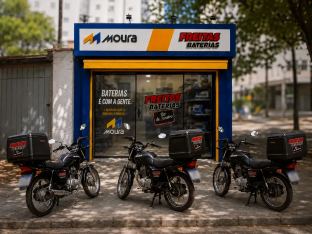 Fachada da Freitas Baterias no Recreio dos Bandeirantes